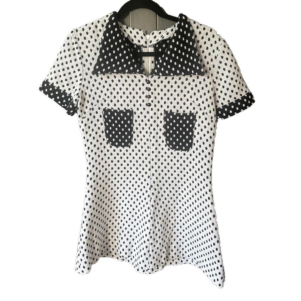 Vintage black and white dress